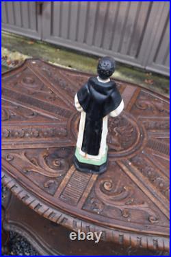 Antique Rare statue of Saint MArtin de porres Religious chalk
