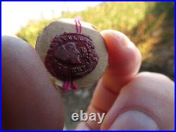 Antique Relic holder saint therese Wax seal religious rare