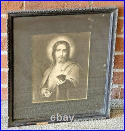 Antique ReligiouS Print Catholic Christ by JACQUES-EMIL LAFON