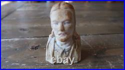 Antique Religious Artifact JESUS CHRIST Bust Sculpture 3.5