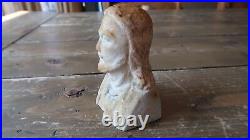 Antique Religious Artifact JESUS CHRIST Bust Sculpture 3.5