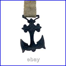 Antique Religious Bible 8 Bookmark With 3 Ribbons And 4 Silver Charms