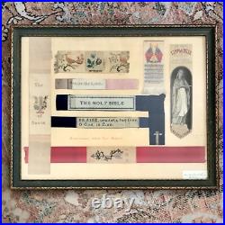 Antique Religious Bible Bookmarks Lot 8 Framed? 1798-1913 Embroidered 1 Paris