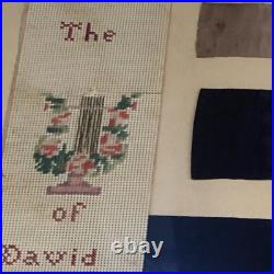 Antique Religious Bible Bookmarks Lot 8 Framed? 1798-1913 Embroidered 1 Paris