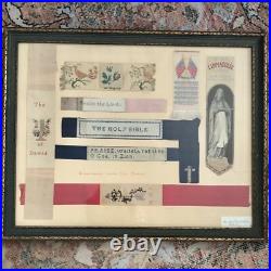 Antique Religious Bible Bookmarks Lot 8 Framed? 1798-1913 Embroidered 1 Paris