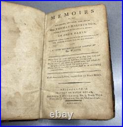 Antique Religious Book 1796 Memoirs Of Reverend Thomas Halyburton 1st American