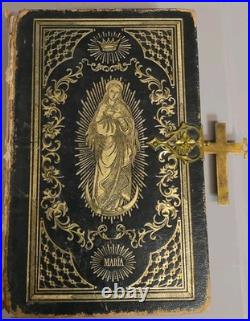 Antique Religious Book 1857 Alter Society Immaculate Conception Blessed Mary