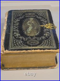 Antique Religious Book 1857 Alter Society Immaculate Conception Blessed Mary
