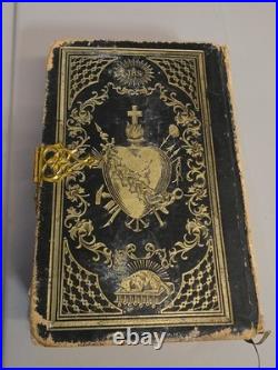 Antique Religious Book 1857 Alter Society Immaculate Conception Blessed Mary