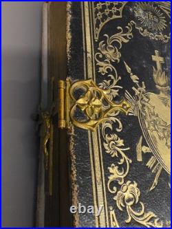 Antique Religious Book 1857 Alter Society Immaculate Conception Blessed Mary