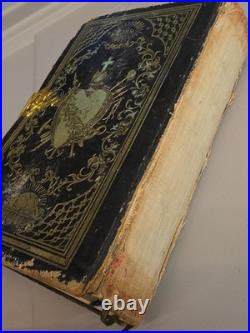 Antique Religious Book 1857 Alter Society Immaculate Conception Blessed Mary