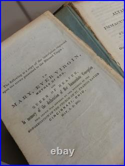 Antique Religious Book 1857 Alter Society Immaculate Conception Blessed Mary