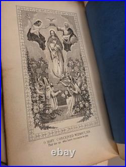 Antique Religious Book 1857 Alter Society Immaculate Conception Blessed Mary