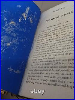Antique Religious Book 1857 Alter Society Immaculate Conception Blessed Mary