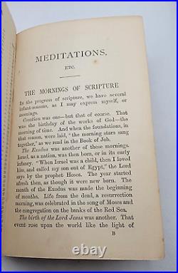 Antique Religious Book 1887 Short Meditations ETC By J. G. B. 344 Pages Hardback