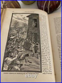 Antique Religious Book Light In Darkness Engravings Heathens Christianity 1891