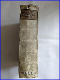 Antique Religious Book Thesaurus Sacrorum Rituum Bartholomeo Gavanto 1734