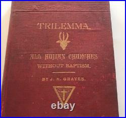 Antique Religious Book Trilemma Philosophy 1800s Christian Christianity Theology