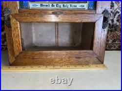 Antique Religious Carved Oak Shadow Box