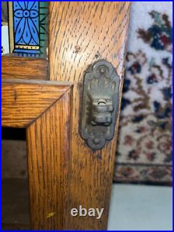 Antique Religious Carved Oak Shadow Box