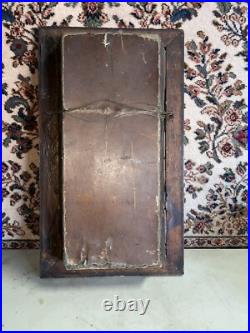 Antique Religious Carved Oak Shadow Box