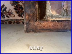 Antique Religious Carved Oak Shadow Box