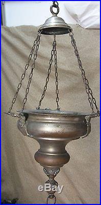 Antique Religious Christian Lantern Lamp or Incense Burner with Angel Motif