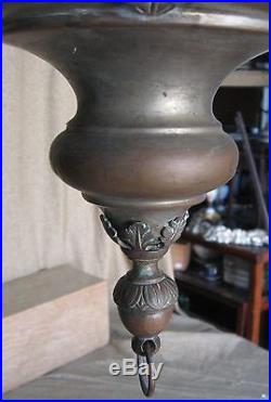 Antique Religious Christian Lantern Lamp or Incense Burner with Angel Motif