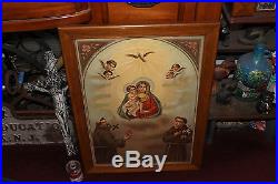 Antique Religious Christianity Framed Print-Mother Mary Jesus Saints-B. Cascella