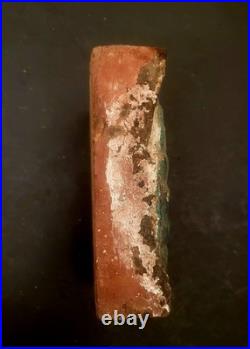 Antique Religious Church Architectural Salvage Wood Cross Heart Christ Carved-S