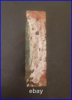 Antique Religious Church Architectural Salvage Wood Cross Heart Christ Carved-S