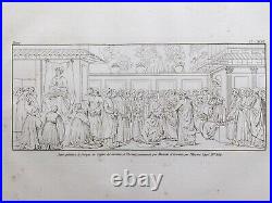 Antique Religious Engraving Masaccio Carmine Church Florence