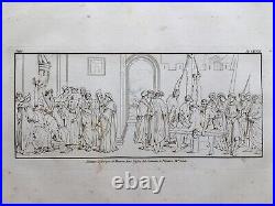 Antique Religious Engraving Masaccio Carmine Church Florence