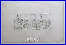 Antique Religious Engraving Masaccio Carmine Church Florence