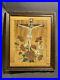 Antique-Religious-Folk-Art-Painting-on-Cloth-Theorem-Jesus-Crucifix-with-Flowers-01-nwj