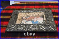 Antique Religious Home Altar of the Holy Family Confraternity Ornate Wood Frame