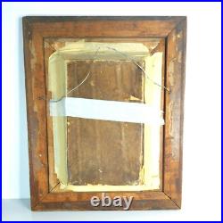 Antique Religious Home Altar of the Holy Family Confraternity in Wood Shadow Box