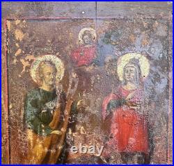 Antique Religious Icon 19th Century Selected Saints Peter