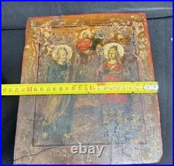 Antique Religious Icon 19th Century Selected Saints Peter