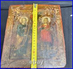 Antique Religious Icon 19th Century Selected Saints Peter