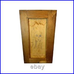 Antique Religious Icon Moses Leviticus Ten Commandments Painting Carved Wood