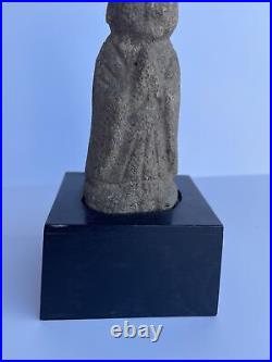 Antique Religious Icon Stone Carving Primitive Naive Folk Art Praying Figure Old