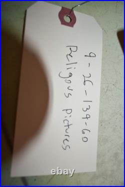 Antique Religious Lithograph Prints Jesus & Holy Family A Pair c. 1920s