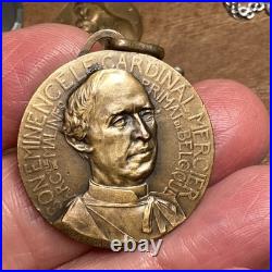 Antique Religious Medal 1920's Jesus Christ on Cross King Messiah