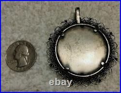 Antique Religious Medal Saint Christopher Medallion Pendant WoW