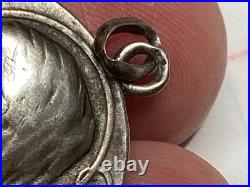 Antique Religious Medal Virgin Mary 800 Silver Poncet good weight
