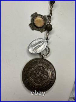 Antique Religious Medallion/Rosary Anchicofradia de La Guardia Pope XIII 1878 Antique Religious Medallion/Rosary Anchicofradia de La Guardia Pope XIII 1878