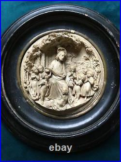 Antique Religious Meerschaum Plaque Stunning