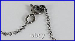 Antique Religious Metal Pendant Necklace Sterling Silver Chain 14 In Spring Ring