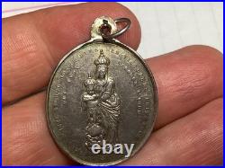 Antique Religious Miraculous Medal Virgin Mary 1800's Our Lady of Victory